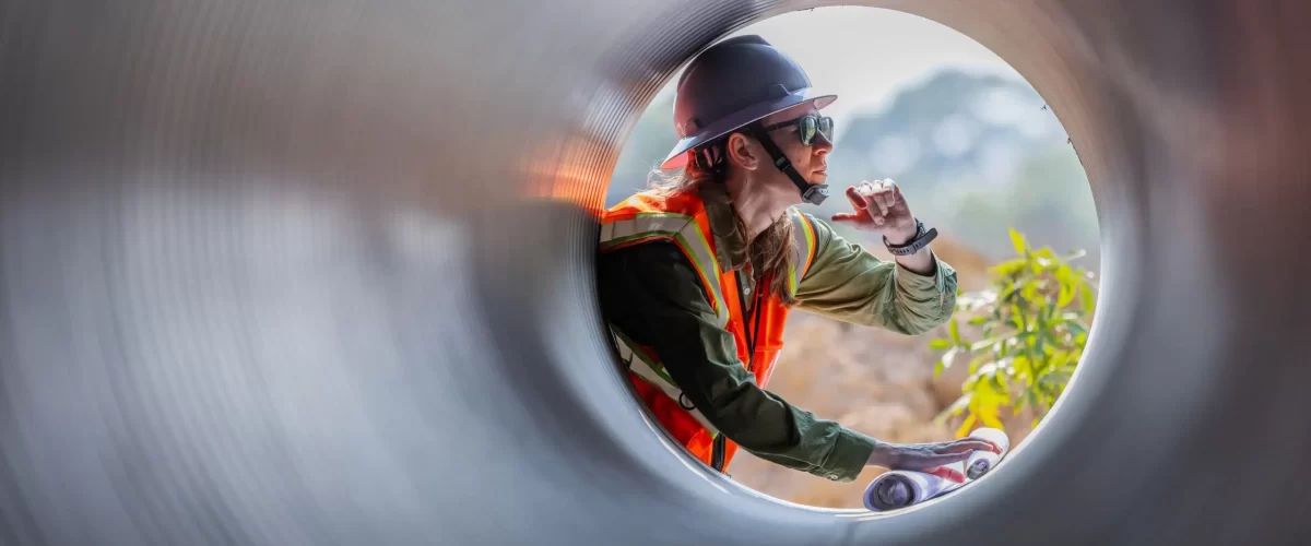 a-female-engineer-examines-a-large-drainage-pipe-2025-06-28-07-29-04-utc